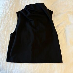 Zara High Neck Black Sleeveless Top
